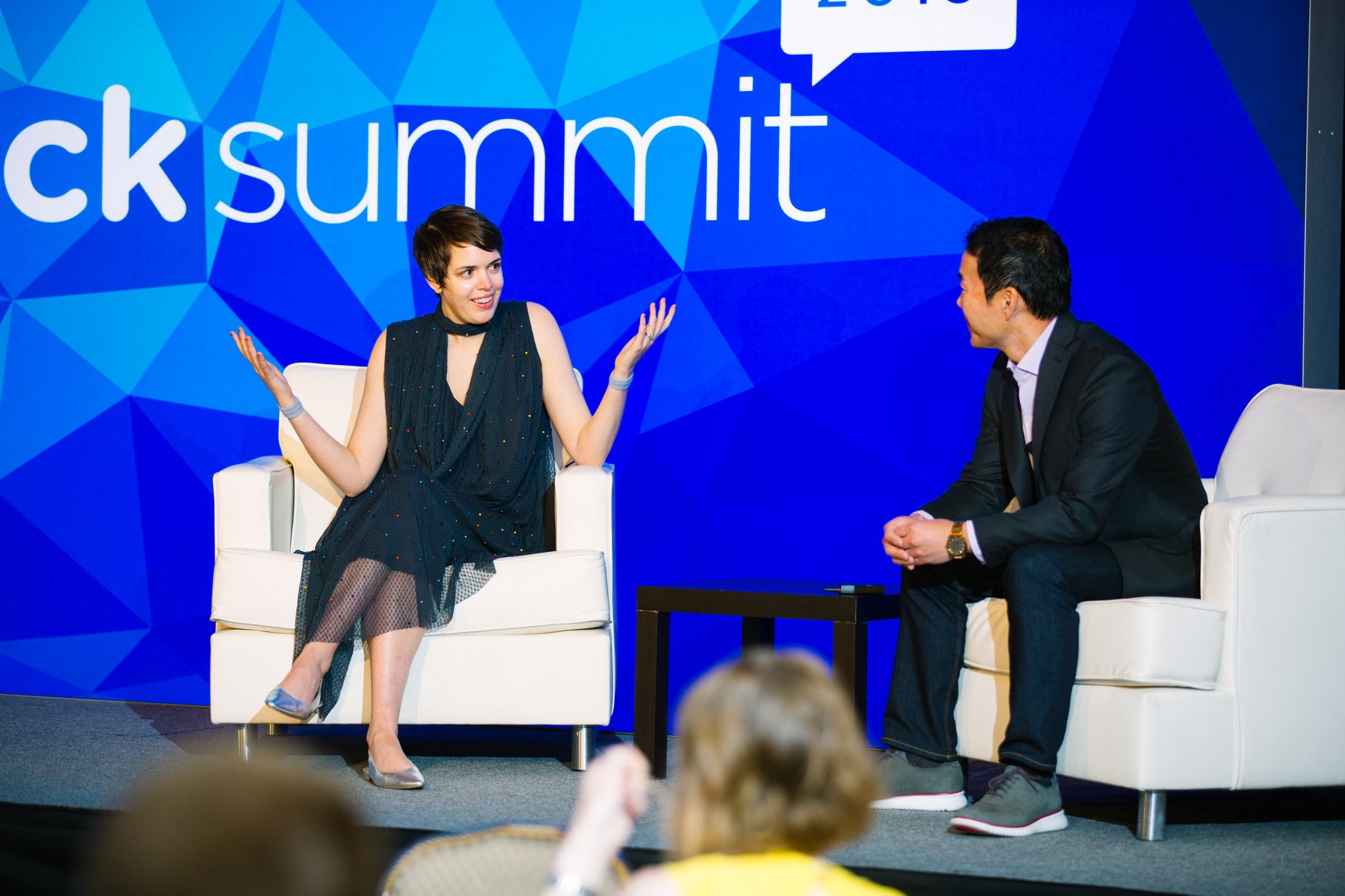 Brooks Bell on stage at Click Summit 2019